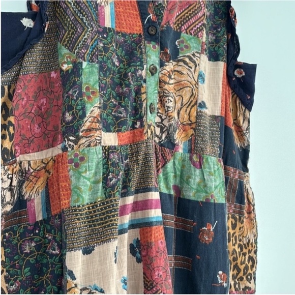 :Price Firm: Anthropologie Pilcro Patchwork Tiger Mini Dress - Picture 6 of 11